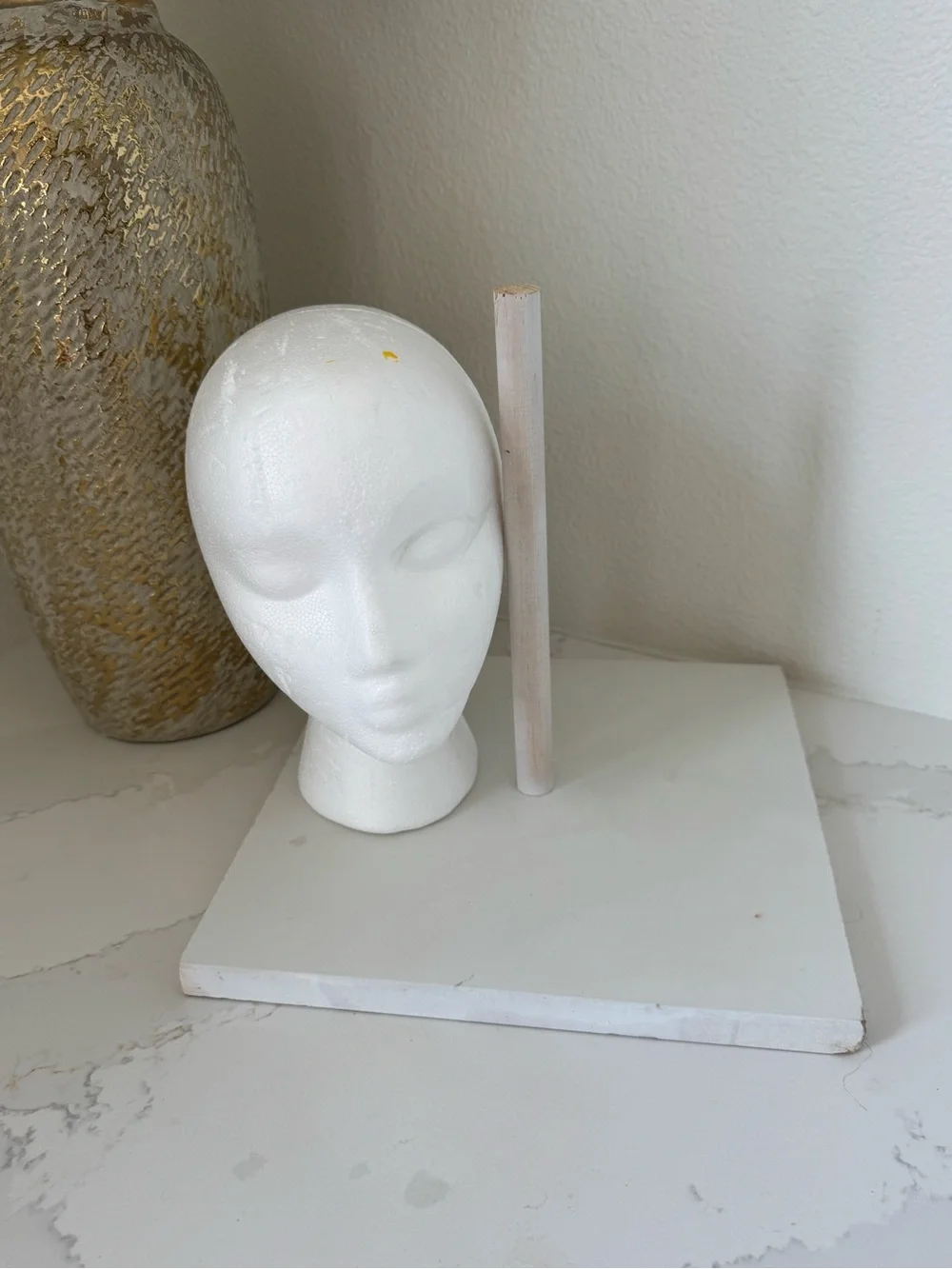 Dino Fursuit Mask. Ring Nose. Includes styrofoam head and wood stand